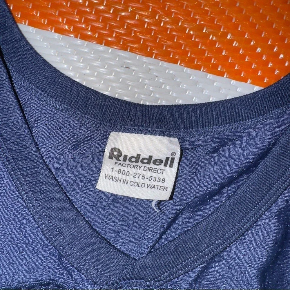 Riddell Webster Navy Blue‎ Vintage Cropped Mesh Football Jersey Men’s L/XL